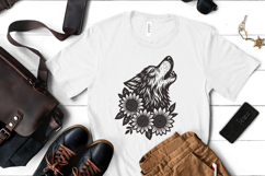 Wolf SVG with Flowers | Wolfs Laser Engraving Cut Files Product Image 3