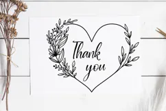 Floral Wreath Svg Cut File. Heart Leaves Frame Png Clipart. Product Image 2