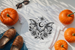 Gothic Bat Wings with Roses SVG and PNG Clipart Product Image 2