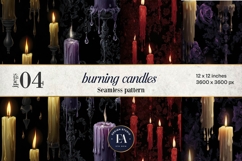 Gothic Candle Pattern | Dark Burning Candles Texture Product Image 1
