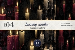 Gothic Candle Pattern | Dark Burning Candles Texture Product Image 1