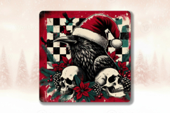 Gothic Christmas Square Coasters Sublimation PNG Clipart Product Image 3