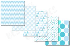 Light Blue Digital Papers Background Set, Light Blue pattern Product Image 3