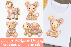Summer Patchwork Animal Sublimation Designs PNG Product Image 4