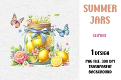 Summer Clipart, Bottles and Jars, PNG Product Image 1