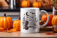 Kawaii Halloween Owl SVG and PNG Clipart Product Image 2