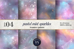 Pastel Mist Sparkle Digital Paper, Dreamy Galaxy Texture Product Image 1
