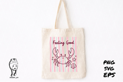 feeling good crab Summer Preppy Hand Drawn Product Image 3