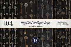 Antique Keys Pattern | Gothic Vintage Texture Product Image 1