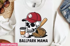 Ballpark Mama PNG, Baseball Mama Sublimation PNG Product Image 3
