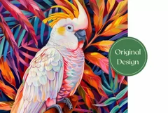 Cockatoo Tumbler Sublimation, Tropical Birds Tumbler PNG Product Image 2