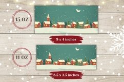 Christmas Mug Wrap, Winter Village Mug Sublimation Design Product Image 2