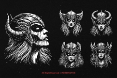 10 Bundle Dark Art Valkyrei Women Mythology Warrior Knight Product Image 3