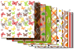 Fall digital paper pack Autumn pattern paper kit Background Product Image 3