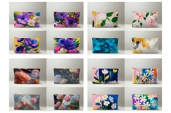 Cartoon Flowers Cosmetic Bag Bundle, Floral Cosmetic Bag Product Image 2