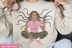 Empowering Black Girl Clipart PNG Product Image 1