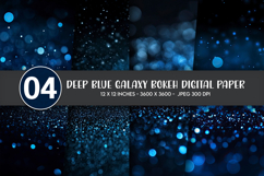 Deep Blue Galaxy Bokeh Digital Paper Product Image 1