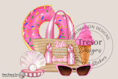 Life Is Better At The Beach Pink Design -Summer Sweet Vibes Product Image 1