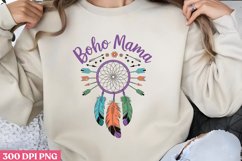 Boho mama PNG, Dog Mom Sublimation PNG Product Image 1