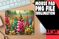 Playful Mouse Mat Sublimation PNG, Flower Product Image 1