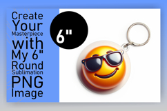 Playful Circle PNG for Sublimation , 3D Emoji Product Image 1