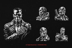 10 Bundle Dark Art Terminator Robot cyborg Engine Skull Product Image 3