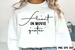 Fluent in movie quotes SVG, Cinema buff SVG Product Image 1