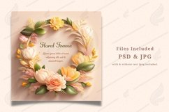 Floral Frame on Biege Background Product Image 1