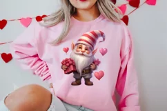 Cute Valentine Gnome Clipart, Gnome Clipart, Cute Gnome Product Image 2