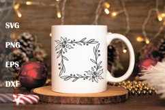 Christmas branch frame SVG Product Image 2