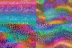 Glittery Rainbow Animal Print Seamless Patterns -- 300DPI Product Image 2