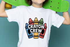 Crayon Crew School Kids SVG PNG Product Image 2