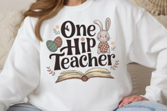 One hip teacher PNG, Easter Design Sublimation PNG Product Image 2