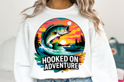 Hooked Adventure svg Design | Svg Cut Files | Shirt Svg Product Image 1