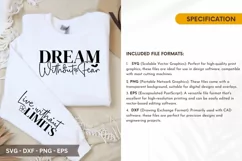 Dream Without Fear SVG - Mother's Day Sleeve T shirt Design Product Image 2