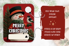Cartoon Snowman Money Card, Christmas Gift Card Designs Product Image 2