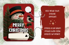 Cartoon Snowman Money Card, Christmas Gift Card Designs Product Image 2
