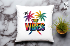 Summer Vibes Rainbow Beach Clipart PNG Sublimation Product Image 2