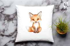 Watercolor Fox Clipart Sublimation PNG Product Image 2