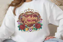 Birthday queen PNG, Birthday Sublimation PNG Product Image 2