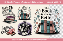 Book Lover Quotes Sublimation Bundle PNG Product Image 2