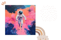 Astronaut Pillow Design, Space Pillow Sublimation Product Image 2