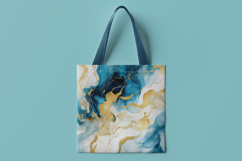 Blue Gold Marble Digital Paper Product Image 2