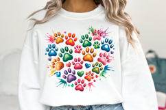 Paws Heart svg Design | Svg Cut Files | Shirt Svg Product Image 3