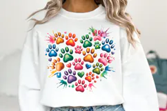 Paws Heart svg Design | Svg Cut Files | Shirt Svg Product Image 3