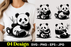 Kawaii Panda SVG PNG Product Image 1