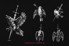 10 Bundle Dark Art Death Bird Stab Sword Skull Arrow Eagle Product Image 3