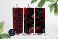 Gothic Rose Digital Paper, Dark Floral Seamless Pattern Product Image 2