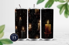 Gothic Candle Pattern | Dark Burning Candles Texture Product Image 2