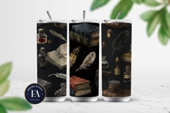 Vintage Book Quills Pattern | Dark Academia Paper Product Image 2